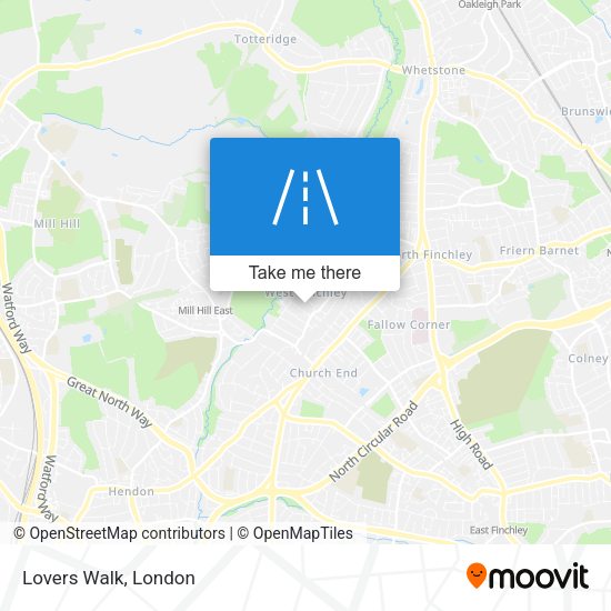 Lovers Walk map