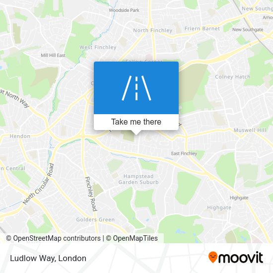 Ludlow Way map
