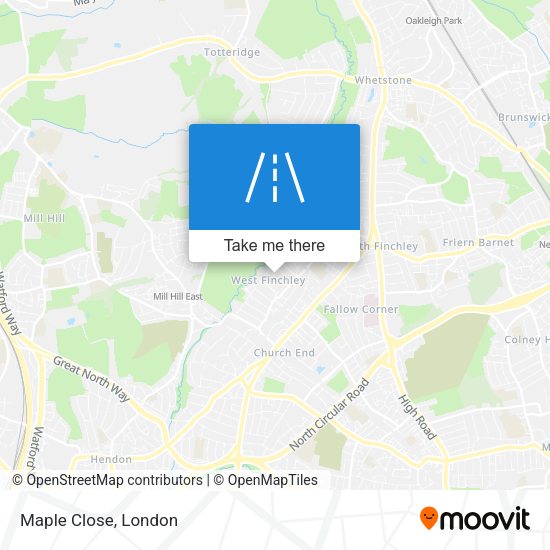 Maple Close map