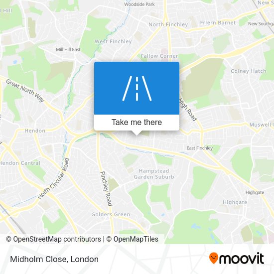 Midholm Close map