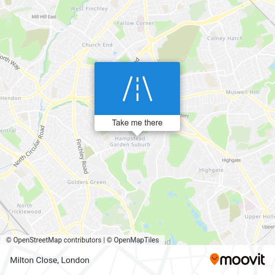 Milton Close map