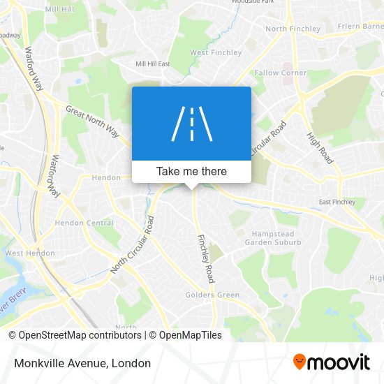 Monkville Avenue map