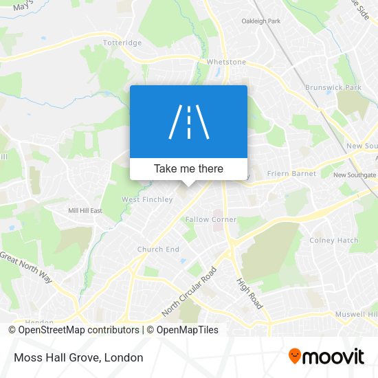 Moss Hall Grove map
