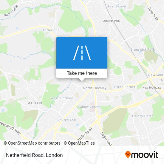 Netherfield Road map