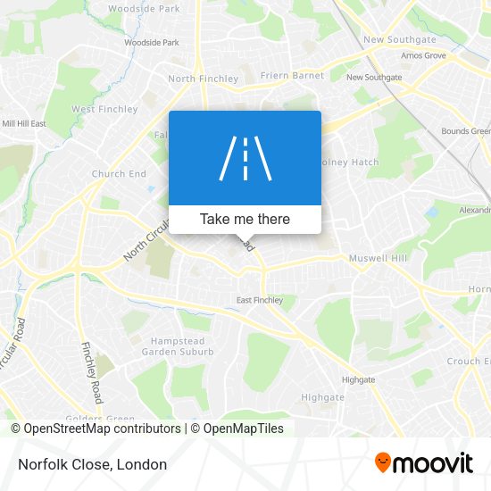 Norfolk Close map