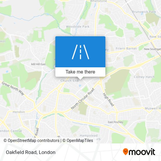 Oakfield Road map