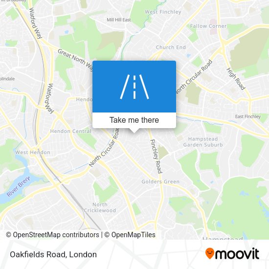 Oakfields Road map