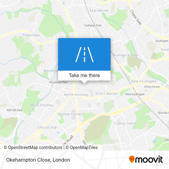 Okehampton Close map