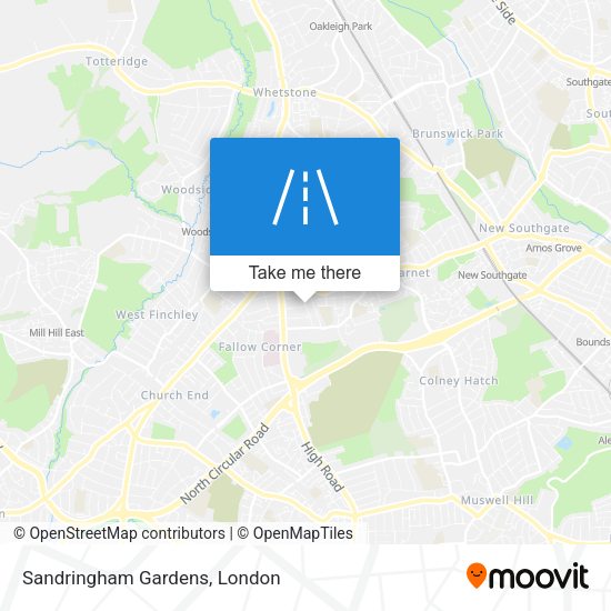 Sandringham Gardens map