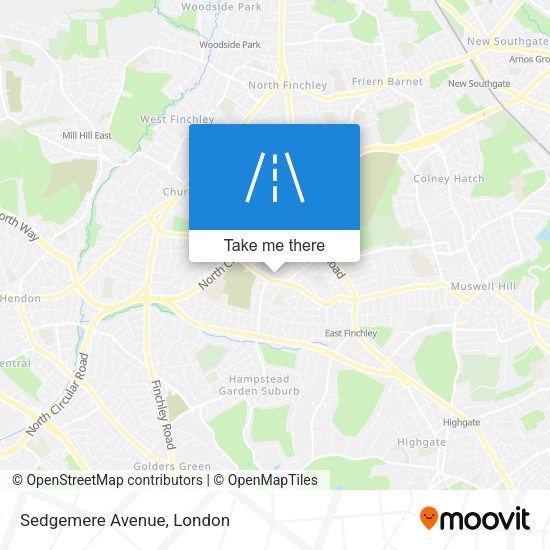 Sedgemere Avenue map