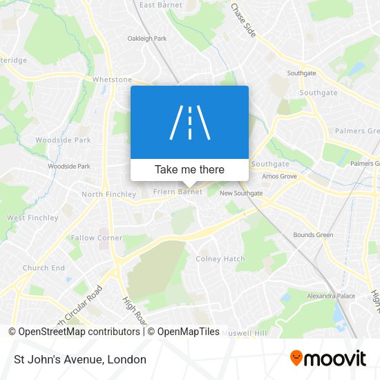 St John's Avenue map