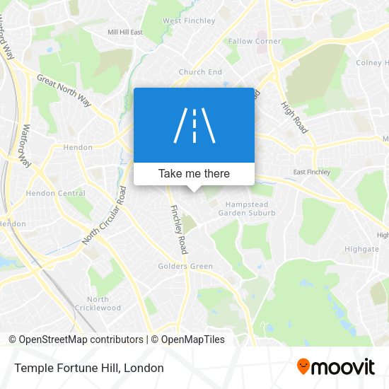 Temple Fortune Hill map