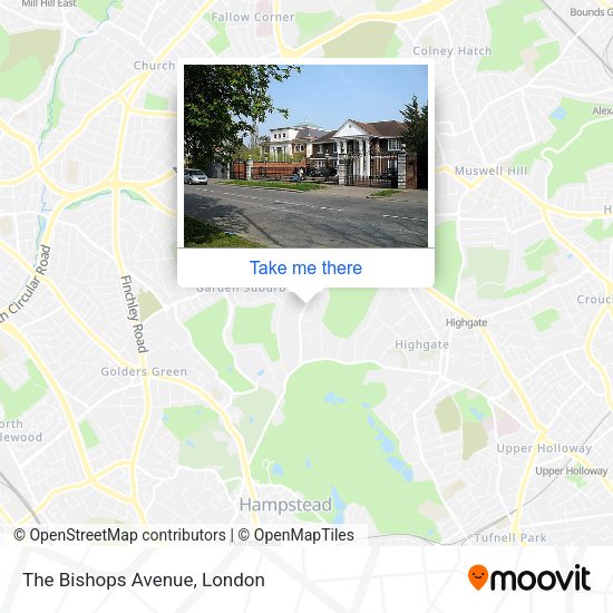 The Bishops Avenue map
