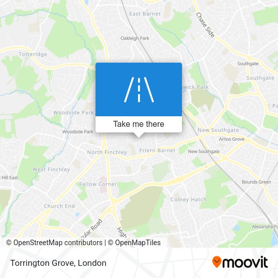 Torrington Grove map