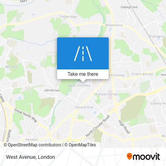 West Avenue map