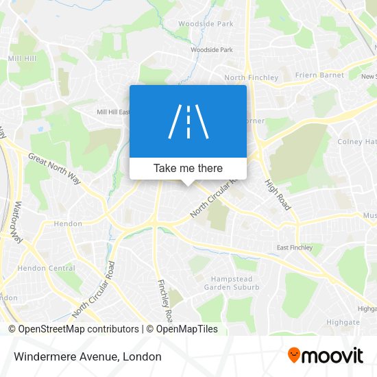 Windermere Avenue map