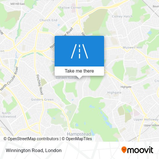 Winnington Road map