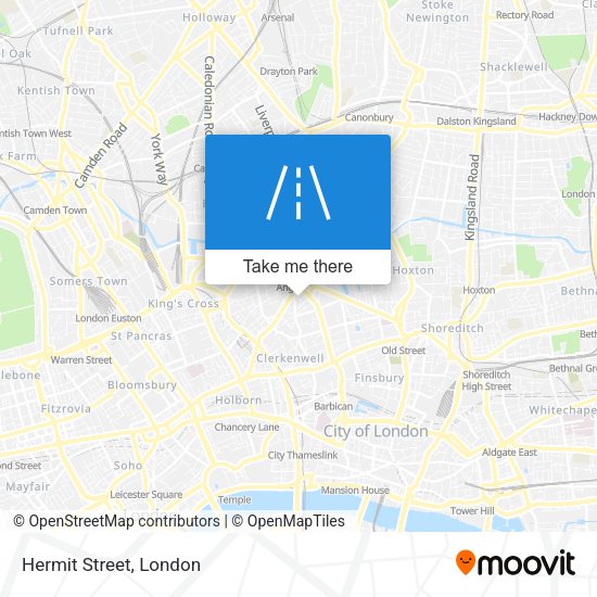 Hermit Street map
