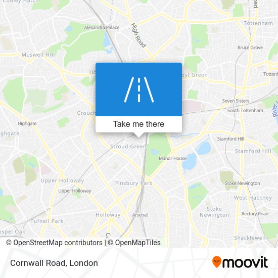 Cornwall Road map