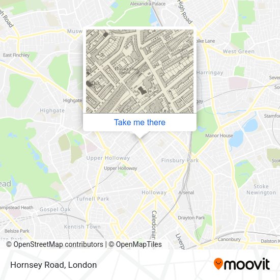 Hornsey Road map