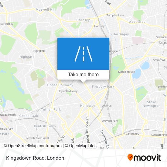 Kingsdown Road map