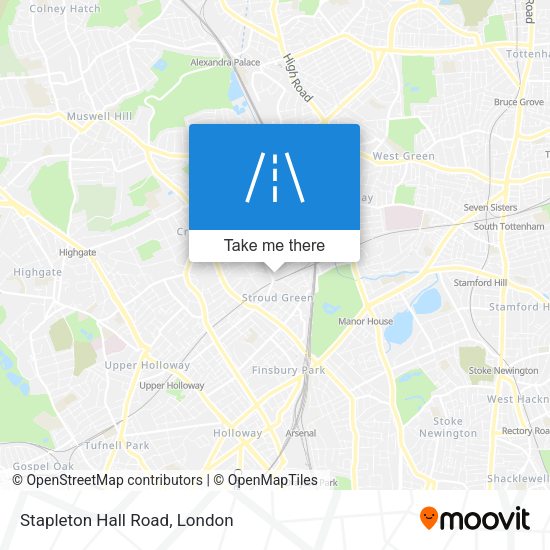 Stapleton Hall Road map