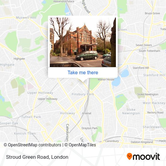 Stroud Green Road map