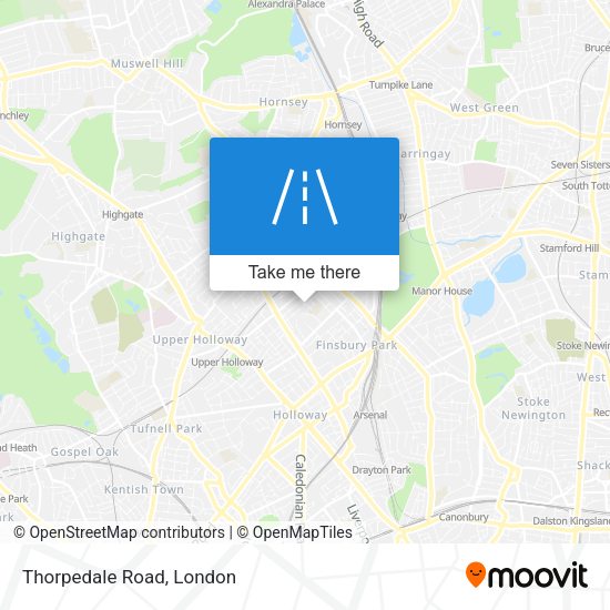 Thorpedale Road map