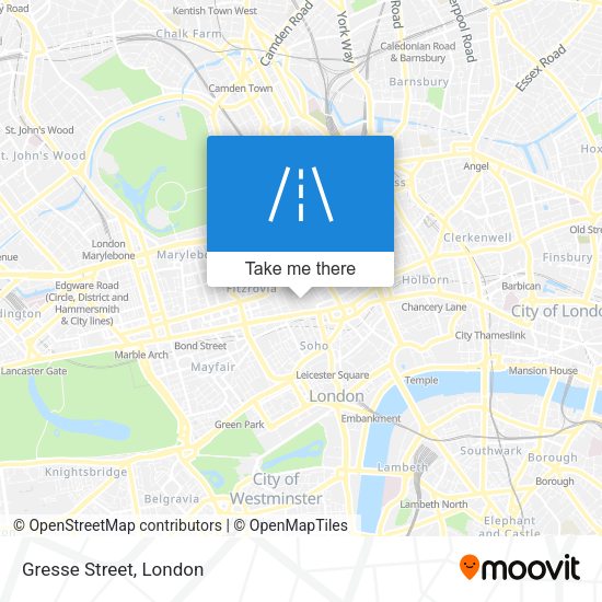 Gresse Street map