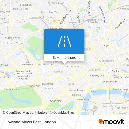 Howland Mews East map