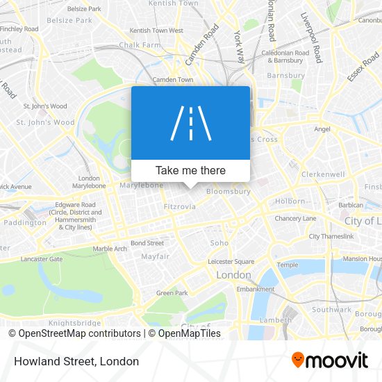 Howland Street map