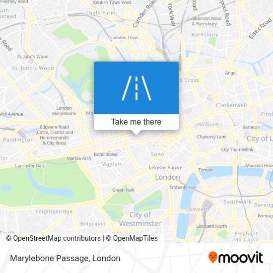 Marylebone Passage map