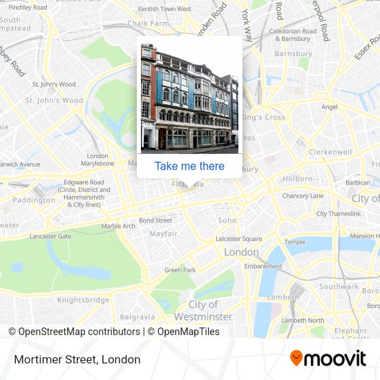 Mortimer Street map