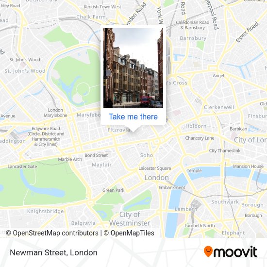 Newman Street map