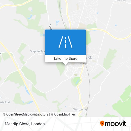 Mendip Close map