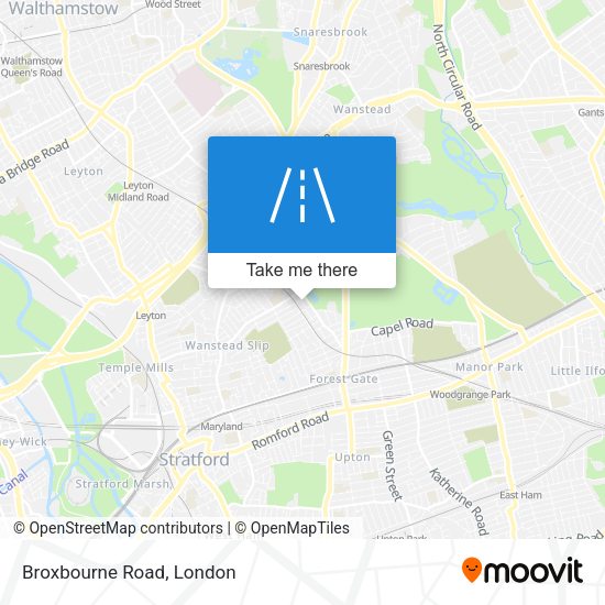 Broxbourne Road map