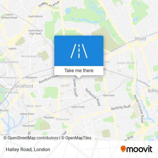 Halley Road map