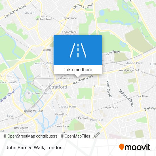 John Barnes Walk map