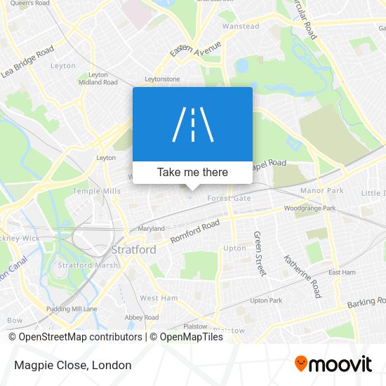 Magpie Close map