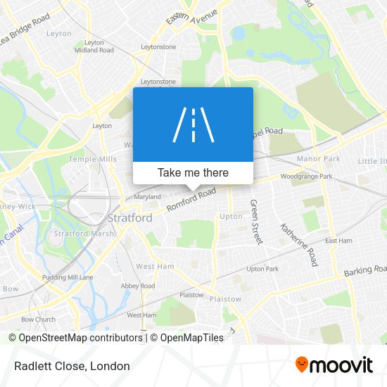 Radlett Close map