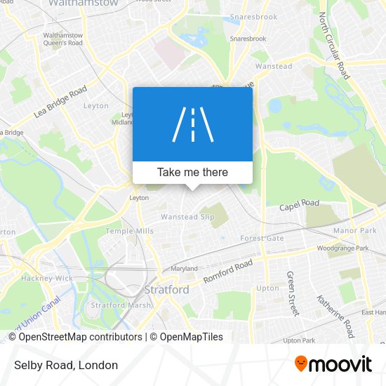 Selby Road map