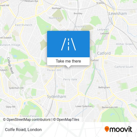 Colfe Road map