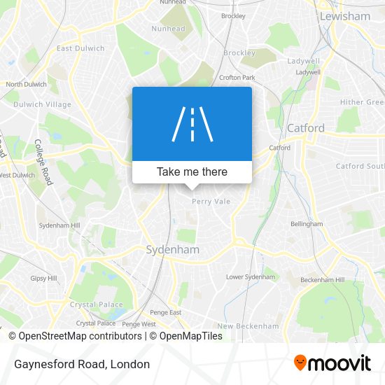 Gaynesford Road map