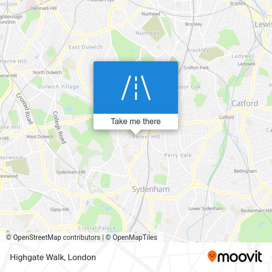 Highgate Walk map