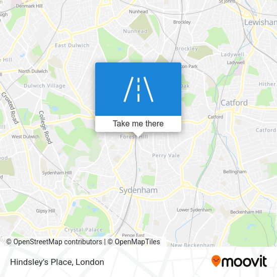 Hindsley's Place map