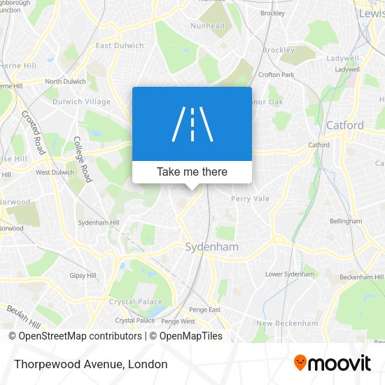Thorpewood Avenue map