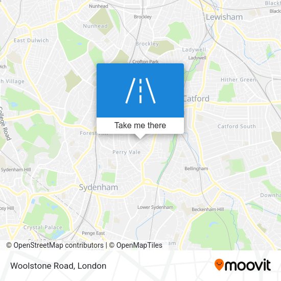 Woolstone Road map