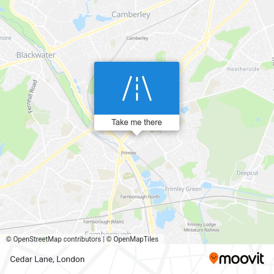 Cedar Lane map
