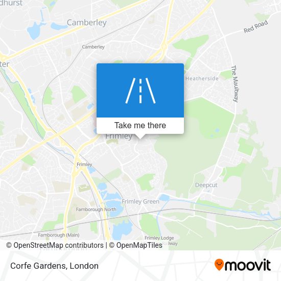 Corfe Gardens map