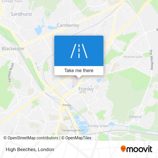 High Beeches map